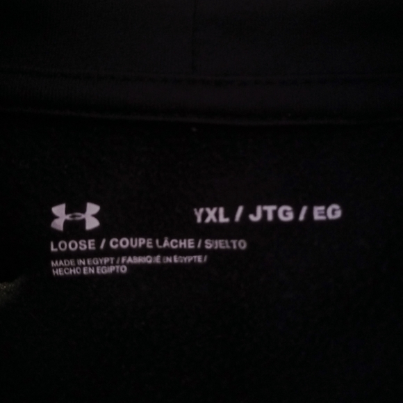 Youth Black UA Hoodie - Picture 3 of 4